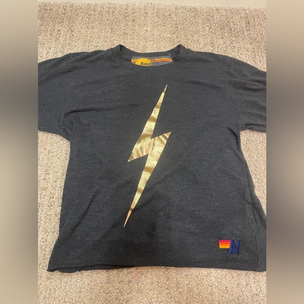 Aviator Nation Tee with Lightning Bolt/ XXS